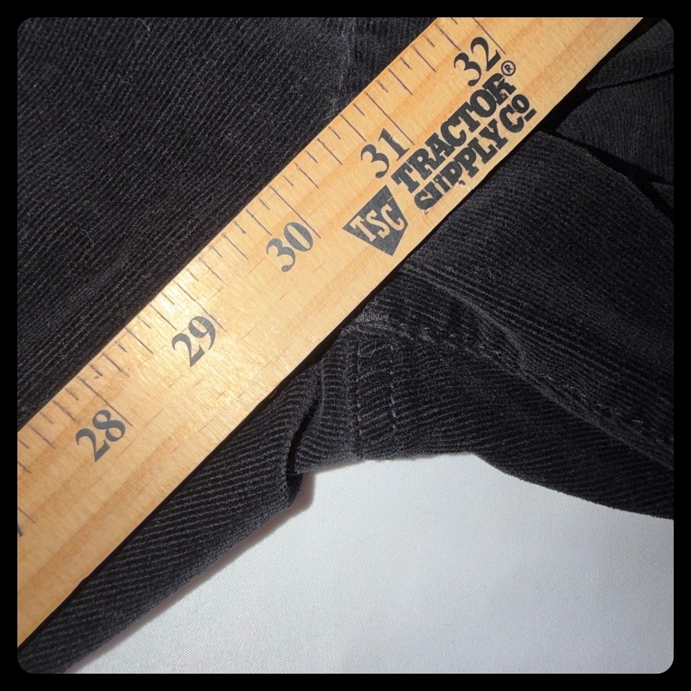 Chaps Corduroy Pants Women 12 Black Straight Leg Stretch Casual - Picture 6 of 7